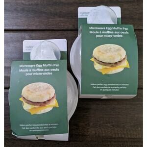 Pack 2 (Two) Microwave EGG MUFFIN Breakfast PAN Culinary Elements by Goodliving